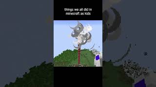 Things we all did in minecraft as kids #minecraft