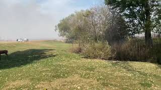 Huge Field Fire Behind My House!