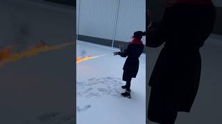 This is how we handle a snow day! 😎 #snow #flamethrower #orionwholesale #jeffersonvilleindiana