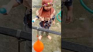 Memecahkan Balon Warna Jingga. Part 6 #mainan #edukasianak #toys #balon