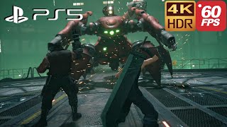 Cloud And Barret vs Scorpion Sentinel Boss Fight Gameplay | Final Fantasy 7 Remake PS5 60FPS 4K HDR