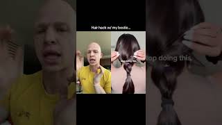 Whose hair looks better? #hair #hairstyle #funny #youtubeshorts #shorts #bald