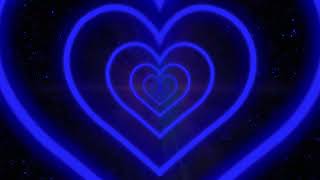 Free Neon blue Lights Love Heart Tunnel TikTok Trend Background