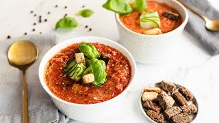 Watermelon and Tomato Gazpacho Soup Recipe