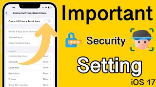 Important Security Setting On iPhone Should You Turn On…? || ios17