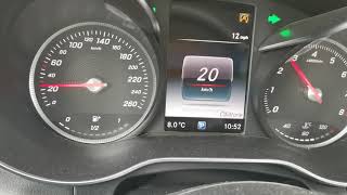 Mercedes C200 acceleration 0-100 kmh, reached in 2nd gear