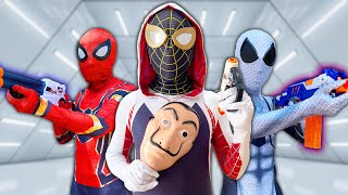 TEAM SPIDER-MAN VS BAD GUY TEAM || Catch SPIDER-GIRL If You Can ?? NERF WAR !! ( Live Action )