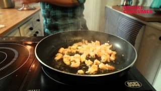 Receta de tallarines chinos con gambas