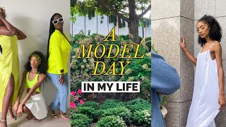 A MODEL DAY IN MY LIFE || catalogue photoshoot, five guys, NYC, period cramps