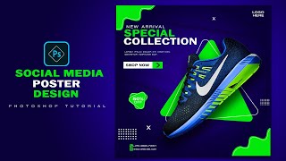 Social Media Poster Design {NEW ARRIVAL} photoshop tutorial