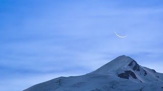 time lapse coucher soleil lever lune mont blanc