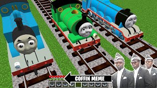 Percy The Small Engine and Thomas in Minecraft