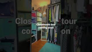 Closetroom tour coming soon #roomtour #walkincloset