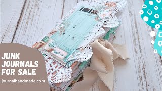 Junk journal handmade for sale Vacation junk journal Holiday junk book homemade