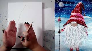 Let it snow - Acrylic Painting Tutorial