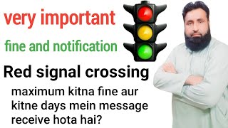 Red signal crossing fines and notification information | info online