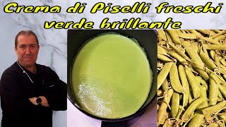 Come fare la crema di Piselli freschi verde brillante