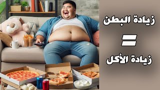 زيادة البطن = زيادة الاكل