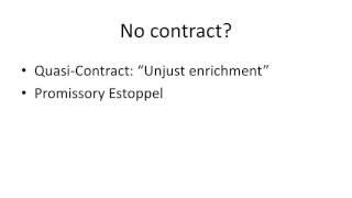 Quasi contract and promissory estoppel