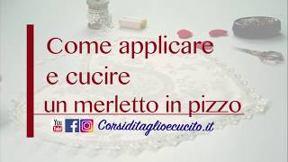 Come cucire merletto in pizzo . Cucito Creativo