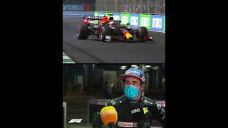 Fernando reacts to max verstappen crash #f1 #shorts #formula1 #f1short