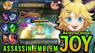 Assassin Emblem JOY Still Broken!! Joy Build And Emblem 2024 - Build Top Global Joy ~ MLBB