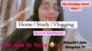 Vlog - 37 How I spent my Sunday | Managing Home | Study | Vlogging | Neetpg 2024 || Mis.Medicine