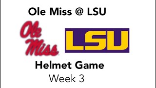 Ole Miss @ LSU College Football Mini Helmet Game Week 3