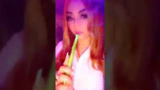 Sexy Beautiful Hookah Girl Smoking Shisha Narguilé Cachimba Smoke Clouds Pretty Lady