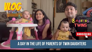 A Day in the Life with Our 8 Month Old Twins! | Vlog | Skai High