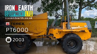 2003 Terex PT6000 6 Tonne Straight Tip Dumper