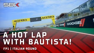 HOT LAP: ride with Bautista as he sets a fast lap at Cremona! 💥 | 2024 #ItalianWorldSBK 🇮🇹