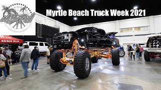 Myrtle Beach Truck Week 2021 pt.1 | PRE SHOW MEET | LIFTED | SEMA | SQUATTED TRUCKS | MBTW