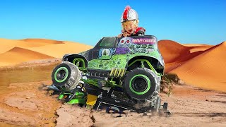 Braxton and Ryder as Monster Truck Kids in Pretend Play video for Children