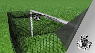 cinema4d cloth simulation for a soccer goal net