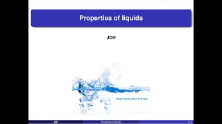 Properties of Liquids