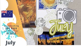 Scrapbooking 365 Days of Weather in 2022 | July Layout | Collaboration with Julie Carriere