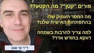 אז מה הקטע של פורים קטן?!? למה צריך אותו? ומה המסר העמוק שלו? עם ד"ר שי שגב