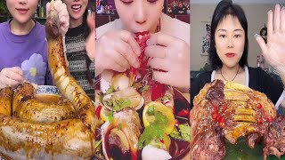 【ASMR MUKBANG]豪華吃播,红烧牛波凌盖&红烧肉&猪油拌饭,滿嘴醬香,一口接一口好 吃到停不下來 seafood eating show, seafood asmr mukbang #288