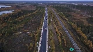 Работы на трассе «Пуровск — Коротчаево, участок км 587 — км 602»