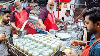 DOODH DAHI MAWA RABDRI LASSI | Old MEN Making 500+ GLASS DOODH LASSI | FASTEST LASSI MAKER PAKISTAN