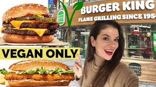 TRYING BURGER KING VEGAN option at their 100% VEGAN RESTAURANT in Leicester square