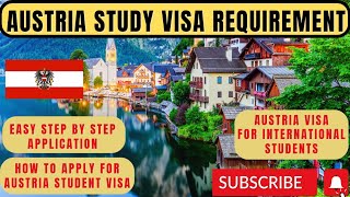 HOW TO APPLY FOR AUSTRIA STUDENT VISA FOR INTERNATIONAL STUDENT IN AUSTRIA #visarequirementsforstudy