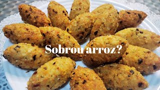 Bolinho de arroz/sobrou arroz? então faça essa receita