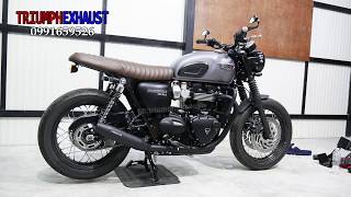 Remus exhaust for Triumph bonneville T120 (DECAT)