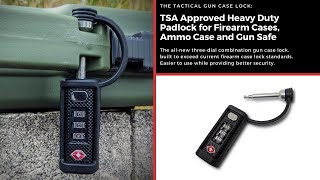 Heavy-Duty TSA Approved Gun Case Lock for firearms, luggage, rifles, pistols, & revolver cases/boxes