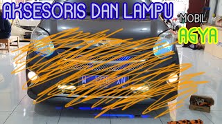 Variasi Aksesoris dan Lampu Mobil Agya | Logo Wing dan Grill Agya