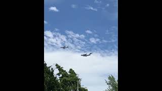 KC-135 and C-17 air show flyby