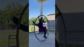 Spinning in a hula hoop