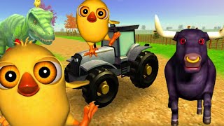 El pollito y el  tractor| toro y pollito | La granja de zenon remix | Toro y pollito - 264